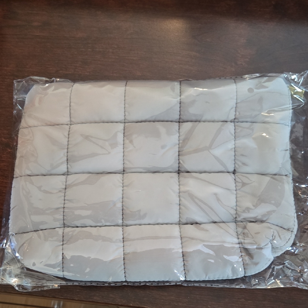 Tarte Quilted Silver Cosmetic Bag